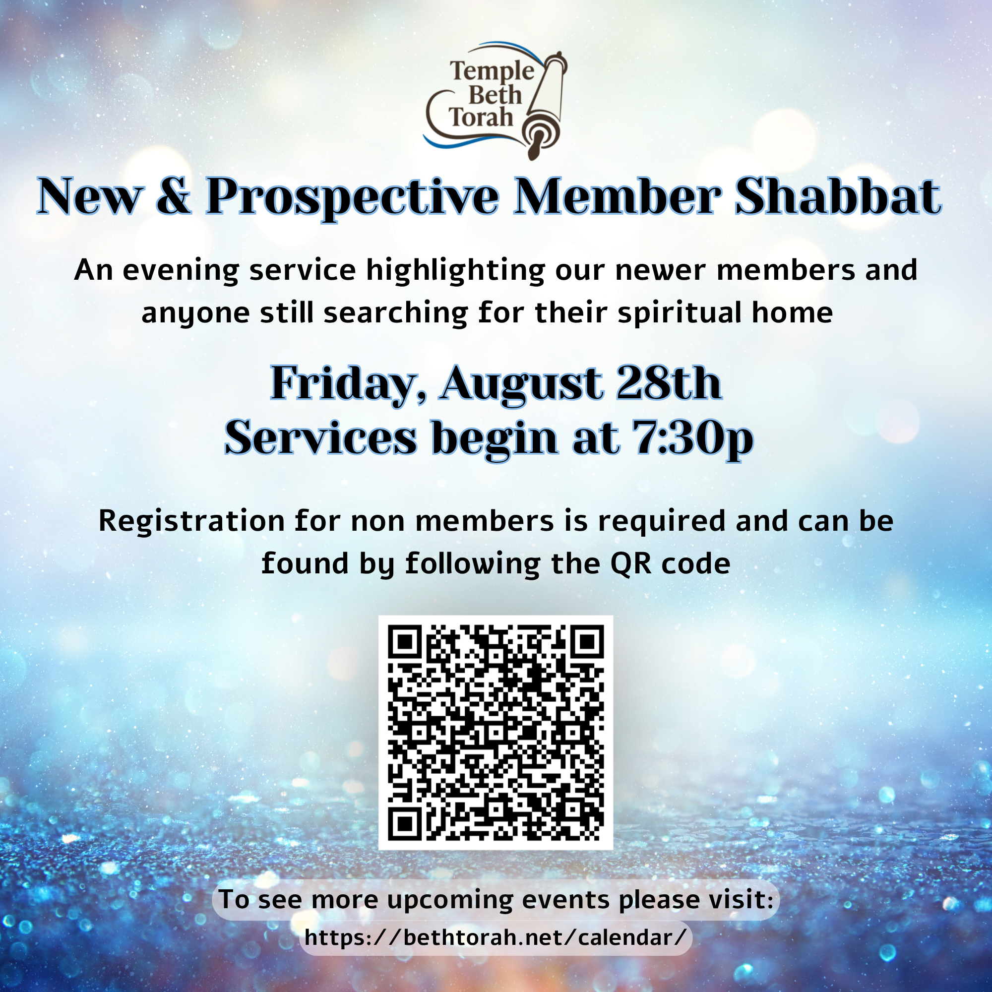 New & PROSPECTIVE Member Shabbat