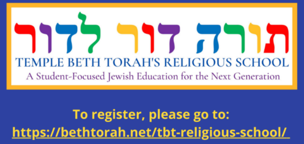 Temple Beth Torah's Religious School.  A Student Focused Jewish Education for the next generattion.